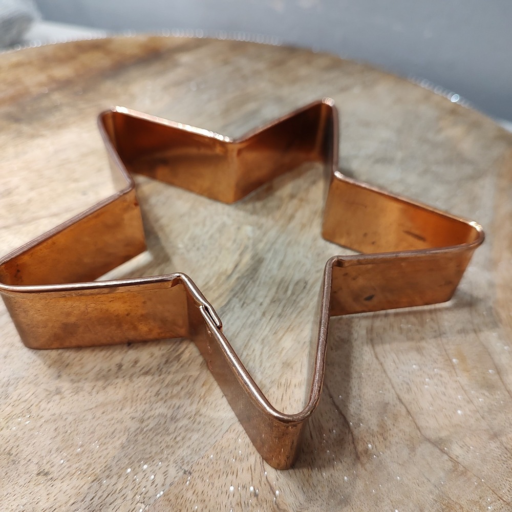 William Sonoma Copper Star Cookie Cutter 6 Inch Cottage Core Holiday Farmhouse